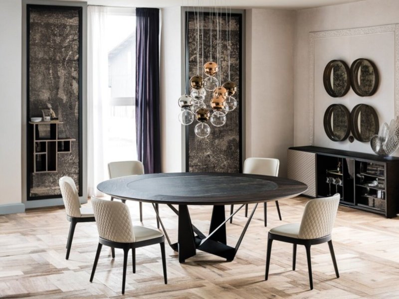 Cattelan Italia Skorpio Round Ker-Wood Table By Cattelan Italia