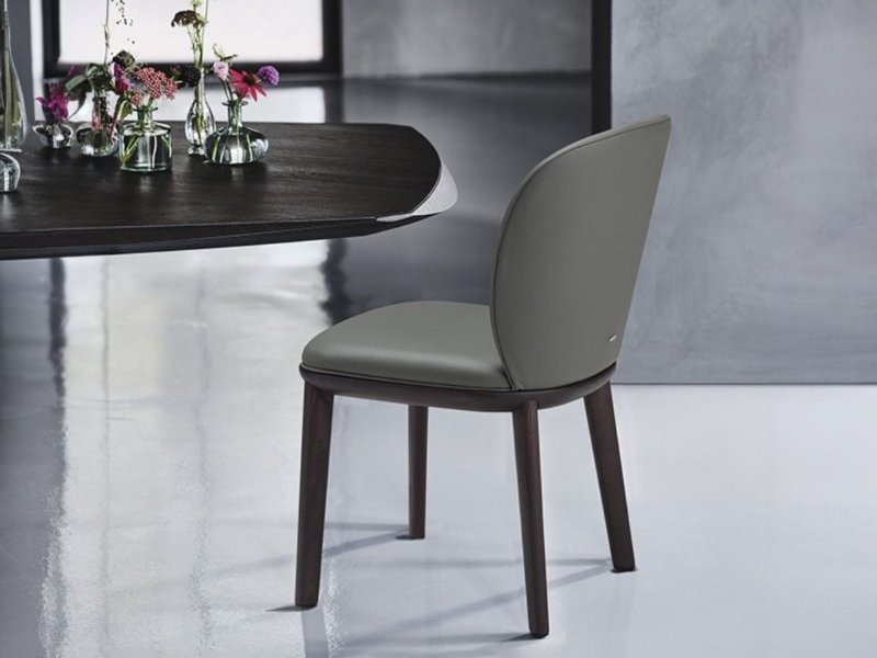 Cattelan Italia Chris Chair With Wooden Legs By Cattelan Italia