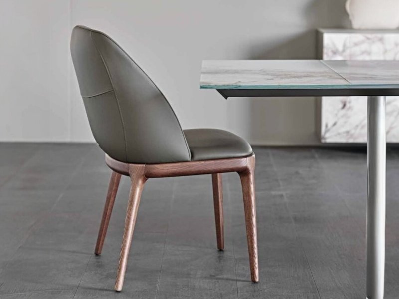 Cattelan Italia Mariel Chair With Wooden Legs By Cattelan Italia