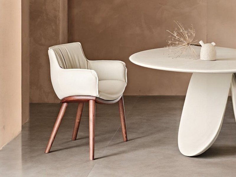 Cattelan Italia Rhonda Chair With Wooden Legs By Cattelan Italia