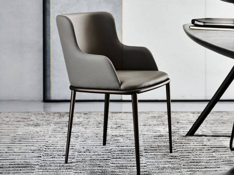 Cattelan Italia Magda Chair With Metal Legs and Arms By Cattelan Italia