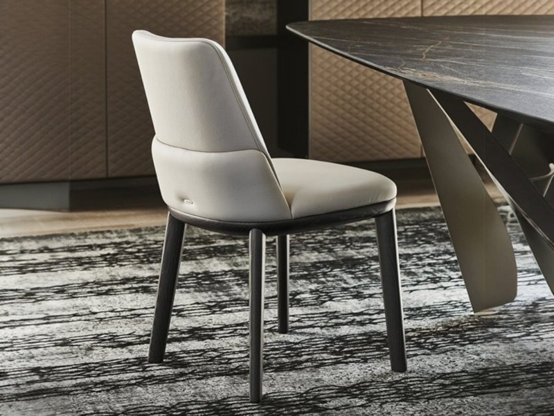 Cattelan Italia Belinda Wooden Leg Chair By Cattelan Italia