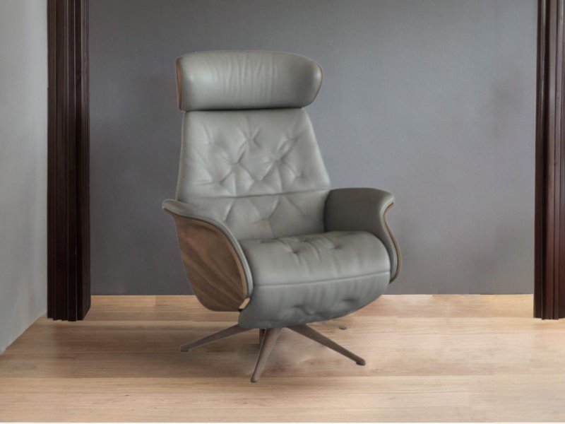 Beadle Crome Interiors Milo Electric Recliner Chair Veneered