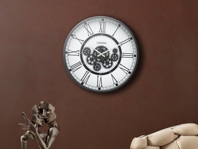 Beadle Crome Interiors Special Offers Black Gears Wall Clock