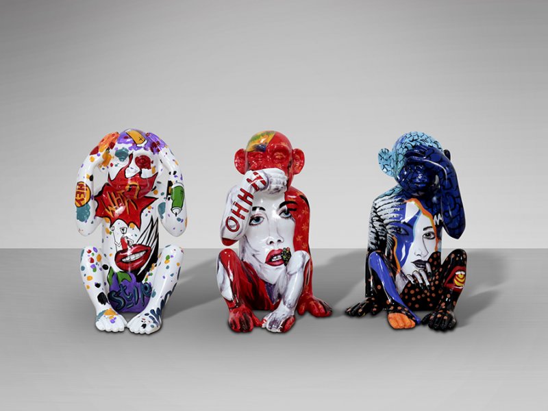 Beadle Crome Interiors Wise Monkey Figures