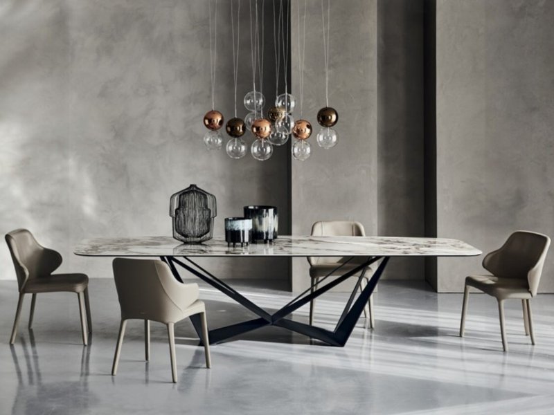 Cattelan Italia Skorpio Keramik Table Quick Ship With A Corcovado Top By Cattelan Italia