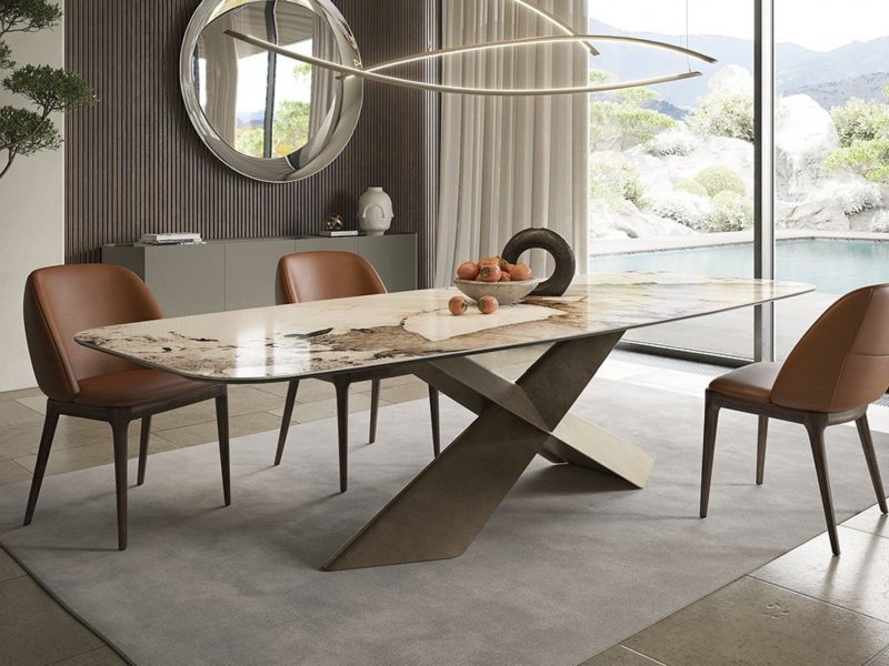 Cattelan Italia Tyron Keramik Table Quick Ship With A Corcovado Top By Cattelan italia