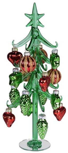 Beadle Crome Interiors Green Tree With Coloured Baubles