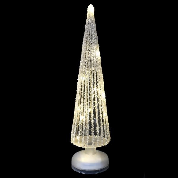 Beadle Crome Interiors Lit Glass Tree With Glitter