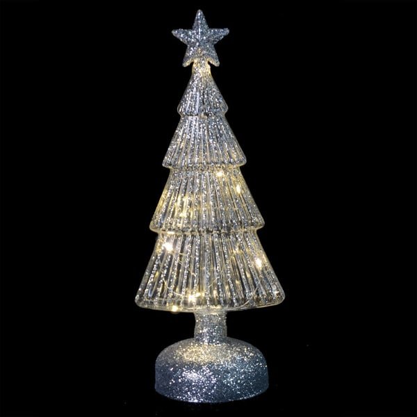 Beadle Crome Interiors Silver Glitter Lit Tree