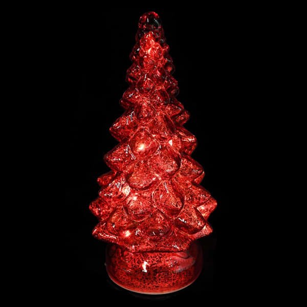 Beadle Crome Interiors Small Lit Red Xmas Tree