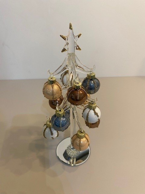 Beadle Crome Interiors Multi Glass Baubles On Tree