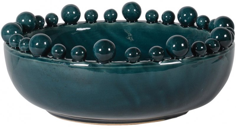 Beadle Crome Interiors Teal Bobble Edged Bowl