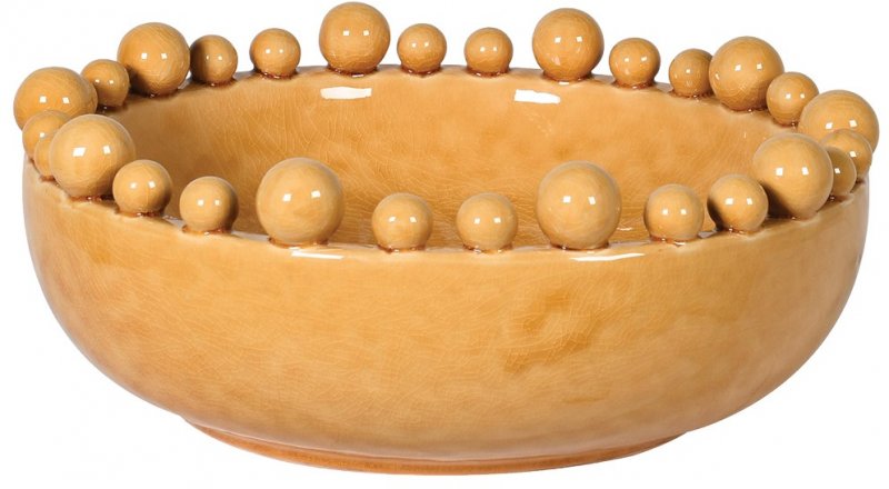 Beadle Crome Interiors Mustard Bobble Edged Bowl