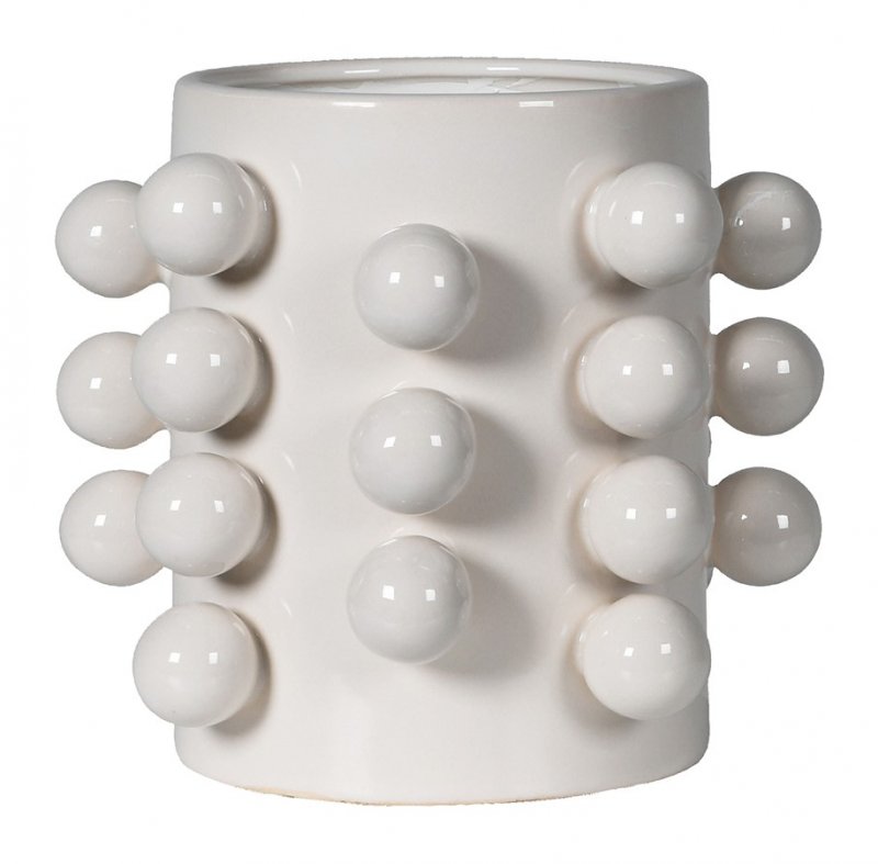 Beadle Crome Interiors White Bobble Vase