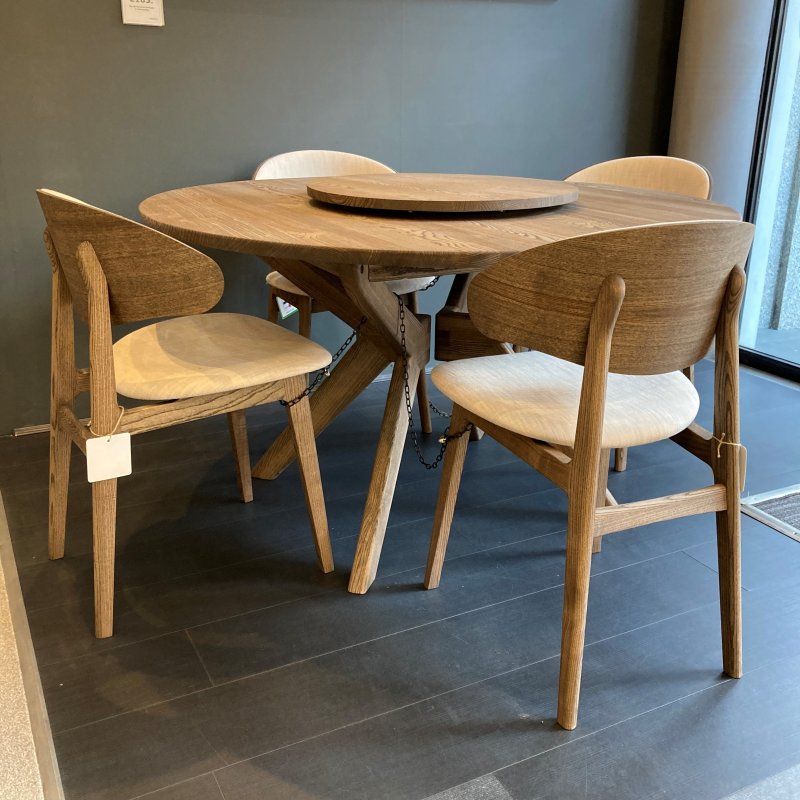 Beadle Crome Interiors Special Offers Daisy Dining Table with Lazy Susan and 4 Dining Chairs Clearance