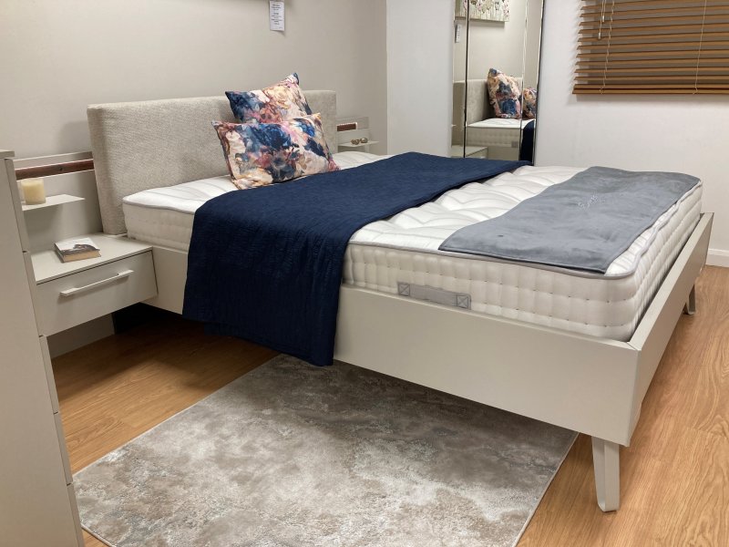 Beadle Crome Interiors Special Offers Aurora Bed, Bedsides with Panels and Lighting and Blenheim 1000 Mattress Clearance