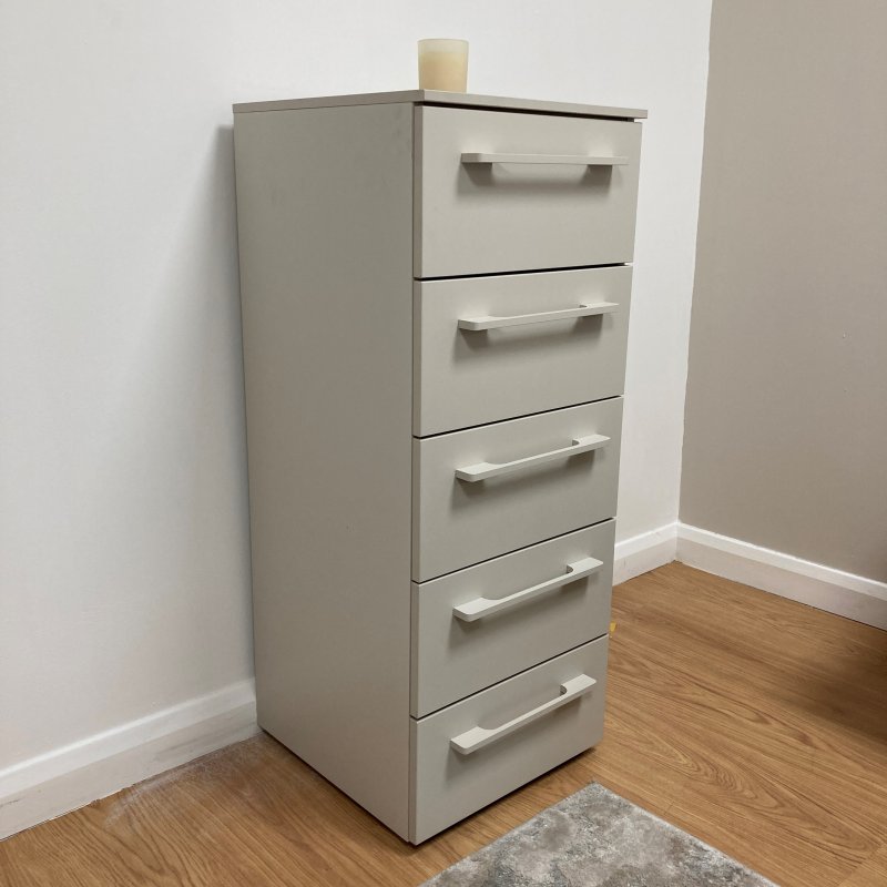 Beadle Crome Interiors Special Offers Aurora 5 Drawer Narrow Chest Clearance