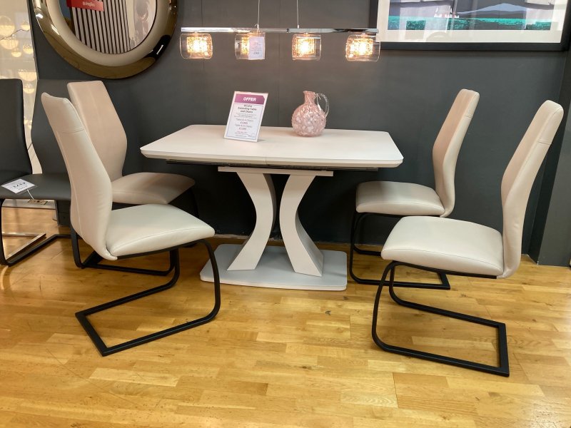 Beadle Crome Interiors Special Offers Arcalia Extending Table and Four Dining Chairs Clearance