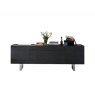 Calligaris Horizon 4 doors and central drawer sideboard, Glass Top 210cm Width By Calligaris