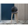 Calligaris Basil Leather Stool with wood Legs By Calligaris