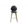 Calligaris Basil Leather Stool with wood Legs By Calligaris