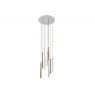 Beadle Crome Interiors Peyton 9 Light Lamp in Chrome and White