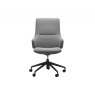 Stressless Stressless Quickship Mint High Back Office Chair With Arms In Batick Wild Dove