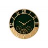 Beadle Crome Interiors Special Offers Dark Green and Gold Metal Gears Wall Clock